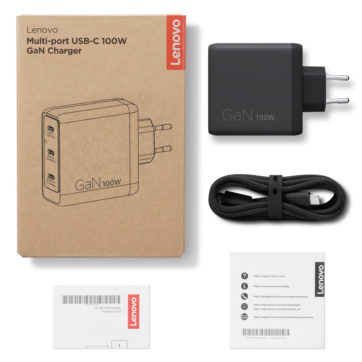 Lenovo Multi-port USB-C 100W GaN Charger 40AW100BEU Campus
