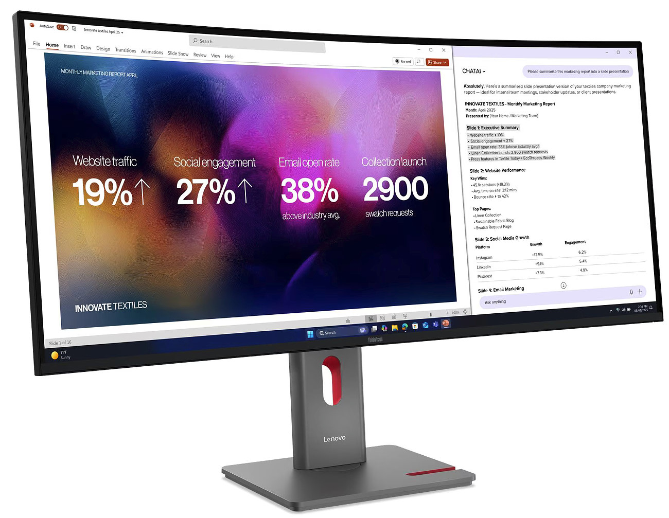 Lenovo ThinkVision P40WD-40 #64B4GAT1EU Campus
